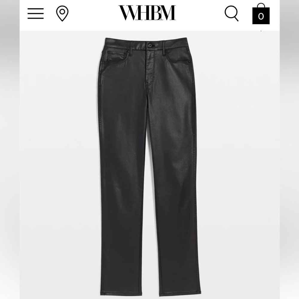 White House Black Market High-Rise Slim Boot Coated Jeans